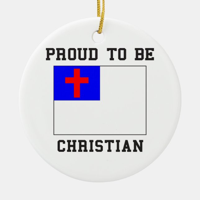 Christian Flag Ceramic Ornament (Front)