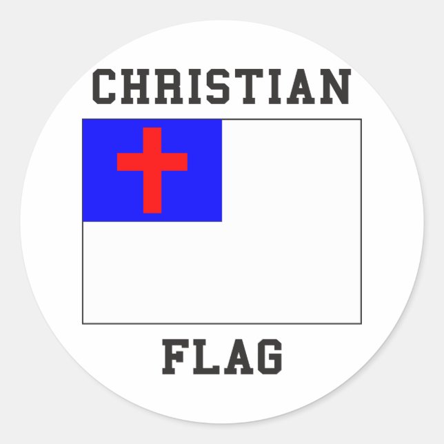 Christian Flag Classic Round Sticker (Front)