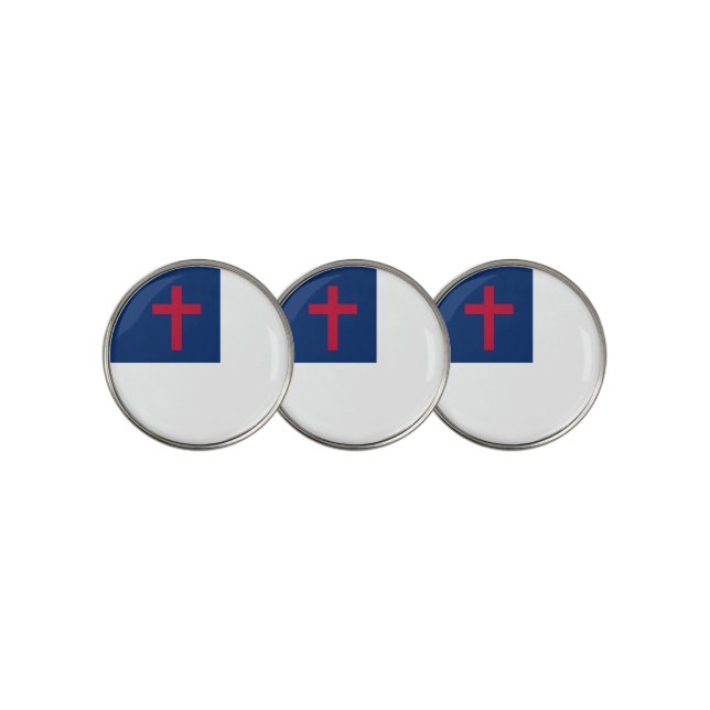 Christian flag Golf Ball Marker (3 Up)