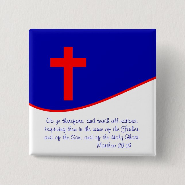 Christian Flag Inspired Button (Front)