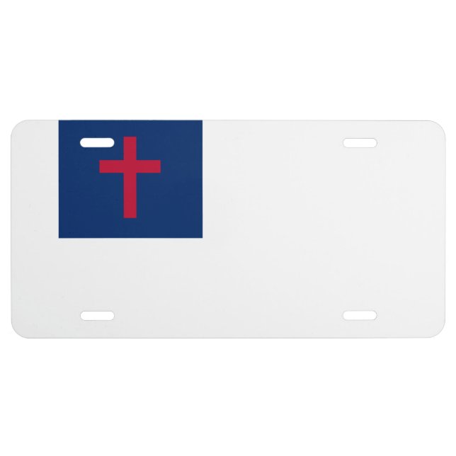 Christian flag License Plate (Front)