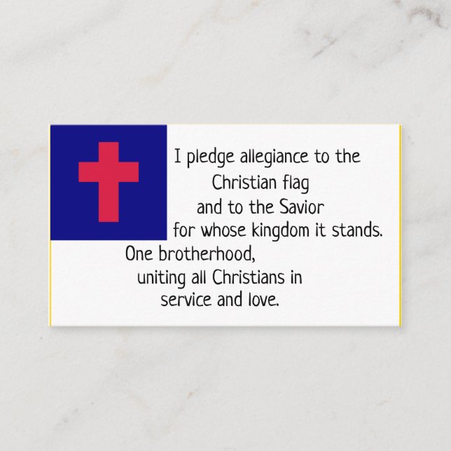 Christian Flag Pledge Business Card (Front)