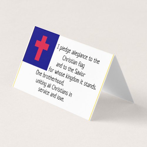 Christian Flag Pledge Business Card