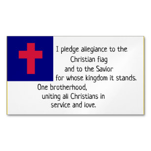 Christian Flag Pledge Business Card Magnet