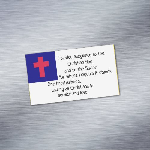 Christian Flag Pledge Business Card Magnet