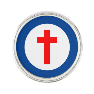 Christian Flag Roundel Lapel Pin