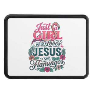 Christian Flamingo Girl Vintage Hitch Cover