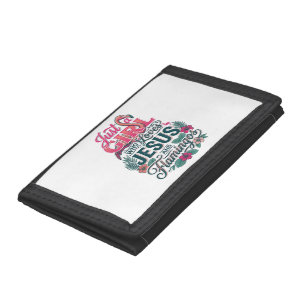 Christian Flamingo Girl Vintage Trifold Wallet