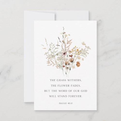 Christian Floral Art Isaiah 408 Greeting Card