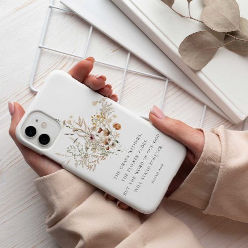 Christian Floral Art Isaiah 408 Phone Case