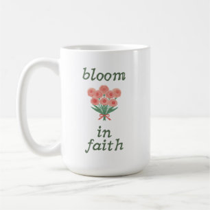 Christian Floral Faith Lettering Cozy Simple Gift Coffee Mug