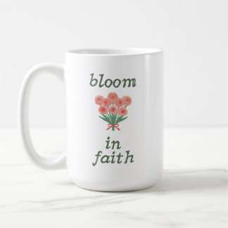 Christian Floral Faith Lettering Cozy Simple Gift Coffee Mug