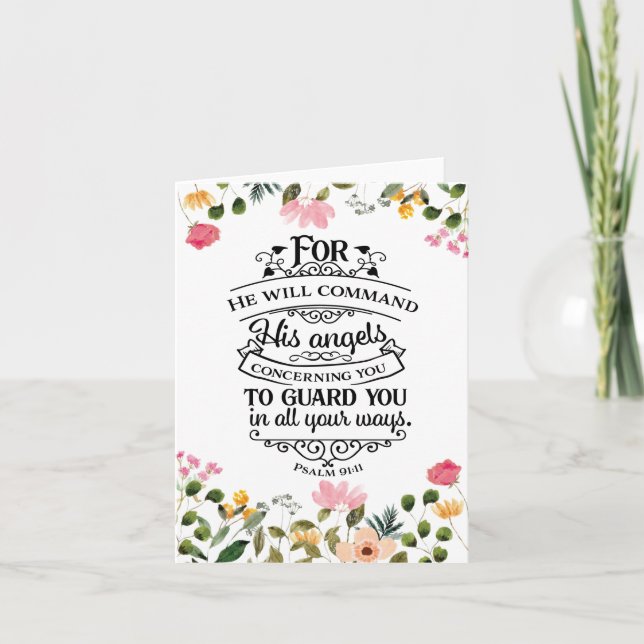 Christian Floral Guard You Card (Front)