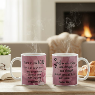 Christian Floral Proverbs & Psalm Bible Verse Coffee Mug
