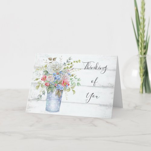 Christian Floral Thinking of You Card