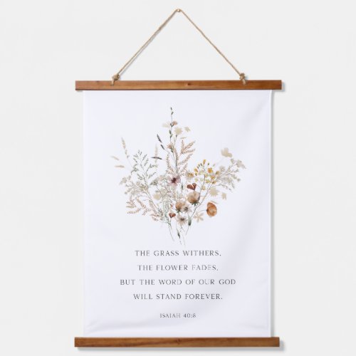 Christian Floral Wall Art Isaiah 408