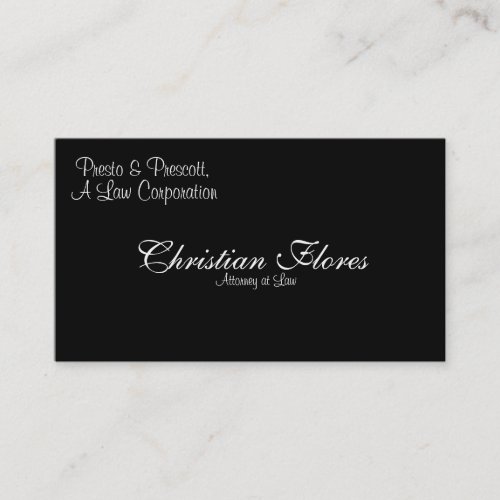 Christian Flores, Attorney at Law, Presto &amp; Pre... Business Card Templates