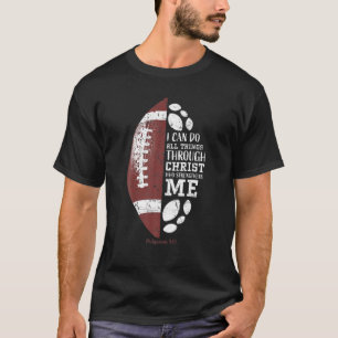 Christian Football Gifts Teen Boys Kids Men Religi T-Shirt