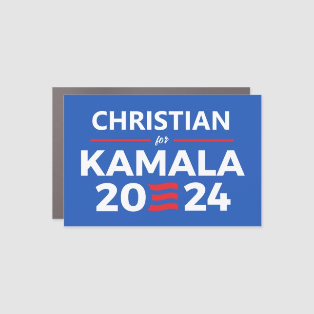 Christian for Kamala Harris Car Magnet (Front)