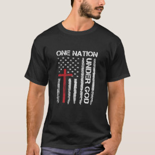 Christian  for men USA Flag Christian Faith Family T-Shirt