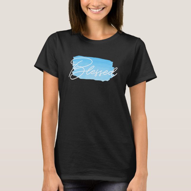 Christian  For Men Women Kids Blessed Minimalist T-Shirt (Front)
