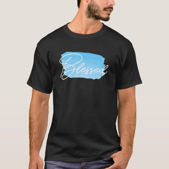 Christian  For Men Women Kids Blessed Minimalist T-Shirt (Front)