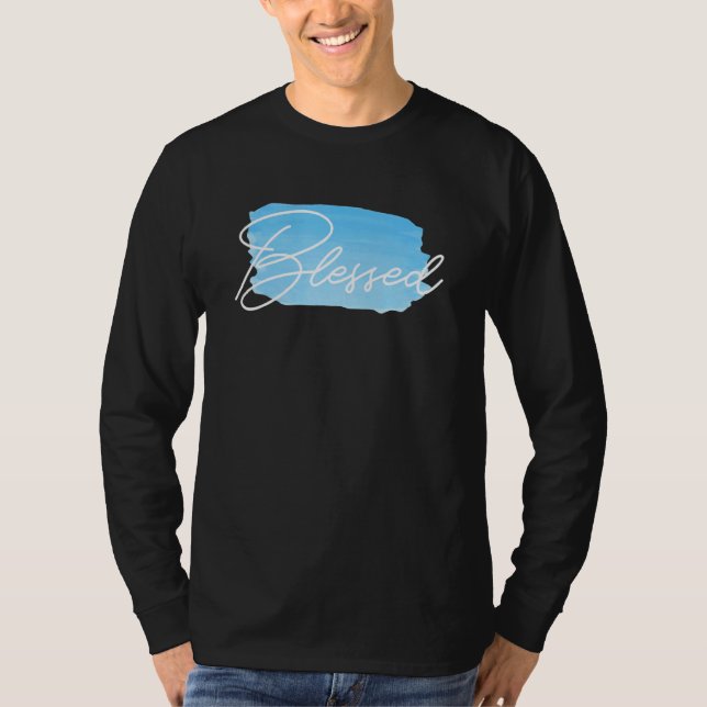 Christian  For Men Women Kids Blessed Minimalist T-Shirt (Front)