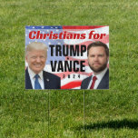 Christian for Trump Vance 2024 Photo American Flag Sign