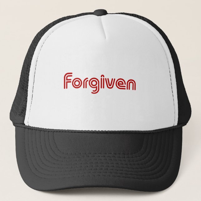 Christian "Forgiven" Design Trucker Hat (Front)