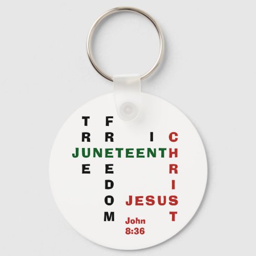 Christian Free in Christ JUNETEENTH Keychain