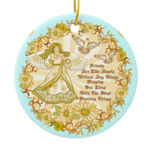 Christian Friend Angel Ceramic Ornament