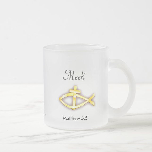 Christian Frosted Glass Coffee Mug (Right)