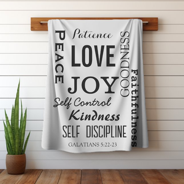 Christian Fruit Of The Spirit, Galatians 5:22-23 Sherpa Blanket (Creator Uploaded)