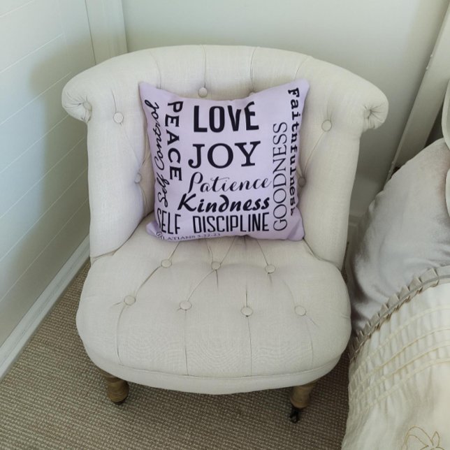 Christian Fruit Of The Spirit, Galatians 5:22-23 Throw Pillow (Creator Uploaded)