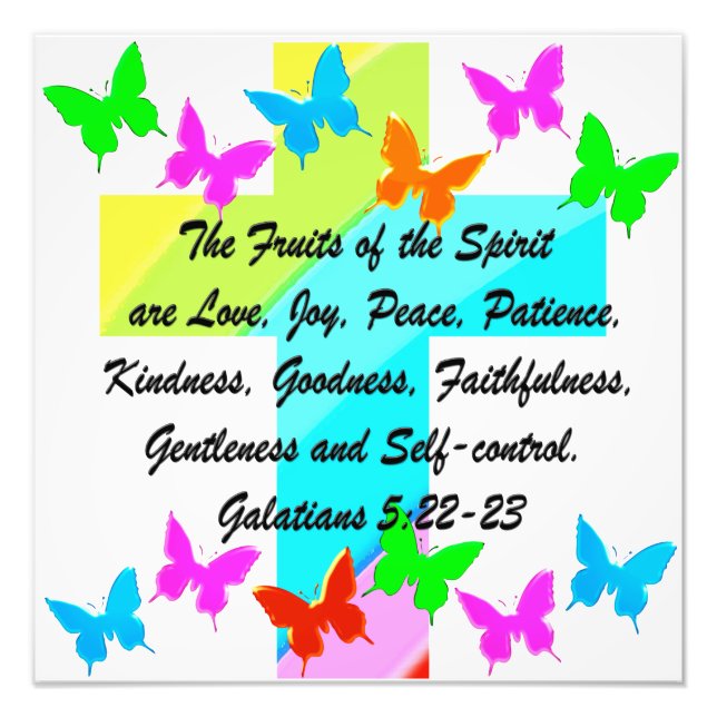 CHRISTIAN FRUIT OF THE SPIRIT PHOTO PRINT (Front)