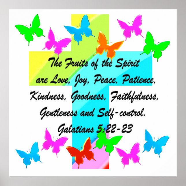 CHRISTIAN FRUIT OF THE SPIRIT POSTER (Front)