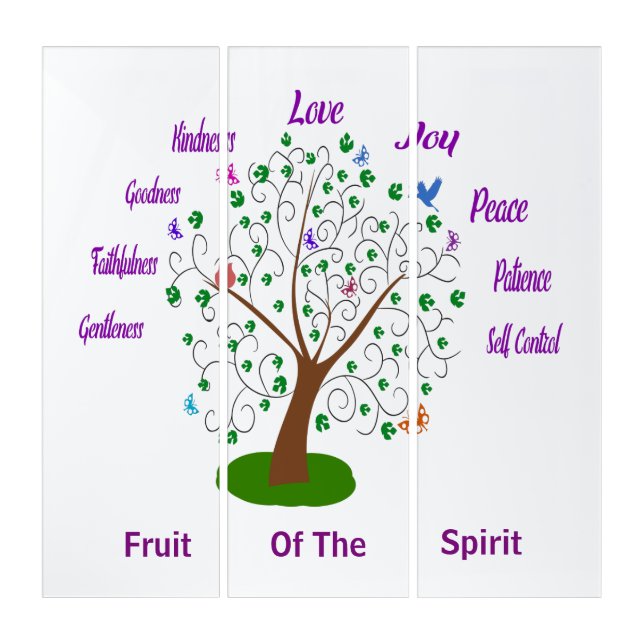 Christian Fruit Of The Spirit Wall Art (Front)
