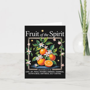 Christian Fruit Of The Srit Vintage Fruit Orange F Card