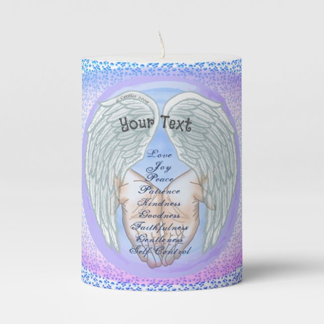 Christian Fruits of Spirit  Pillar Candle (Front)