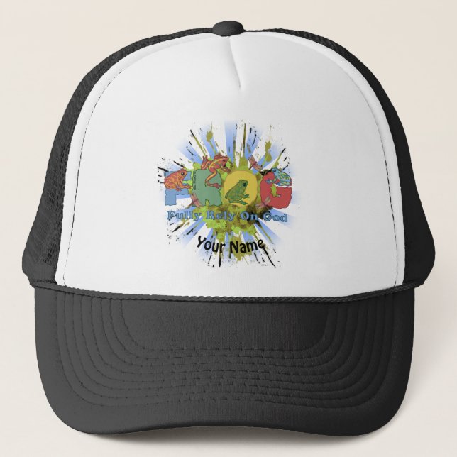 Christian Fully Rely On God custom hat  (Front)