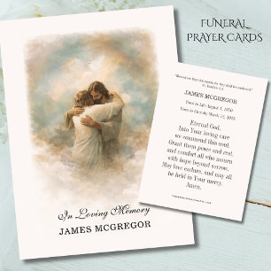 Christian Funeral Memorial Jesus Prayer Card