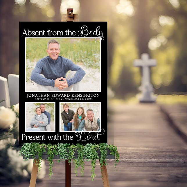 Christian Funeral Memorial Photo Remembrance Foam Board (Christian Funeral Memorial Photo Remembrance Sign)