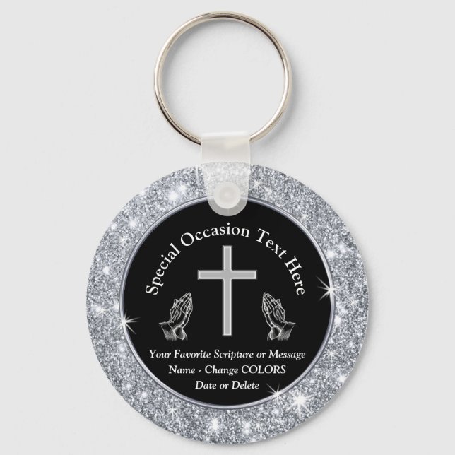Christian Funeral Souvenirs or Any Occasion Keychain (Front)
