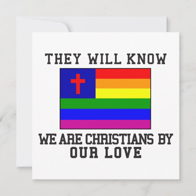 Christian Gay Flag Invitation (Front)