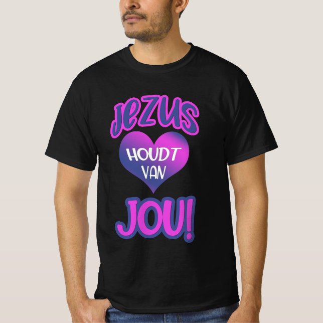 Christian gentlemen's t-shirt - Jesus loves you (Front)