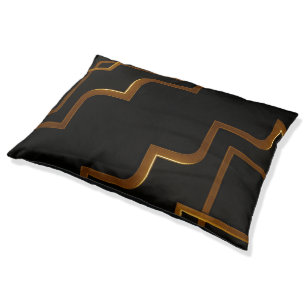 Christian Geometric Black Gold Pet Bed Accessory