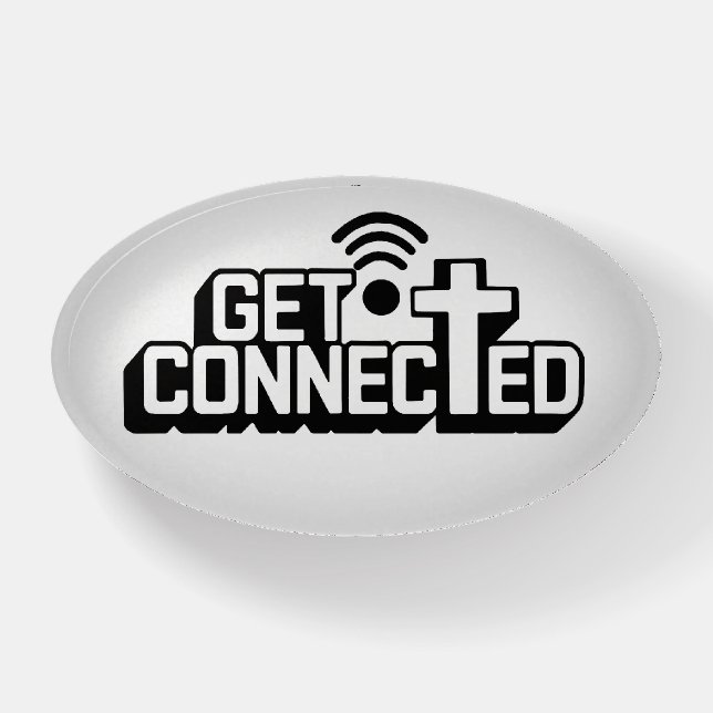 Christian Get Connected Paperweight (Front)