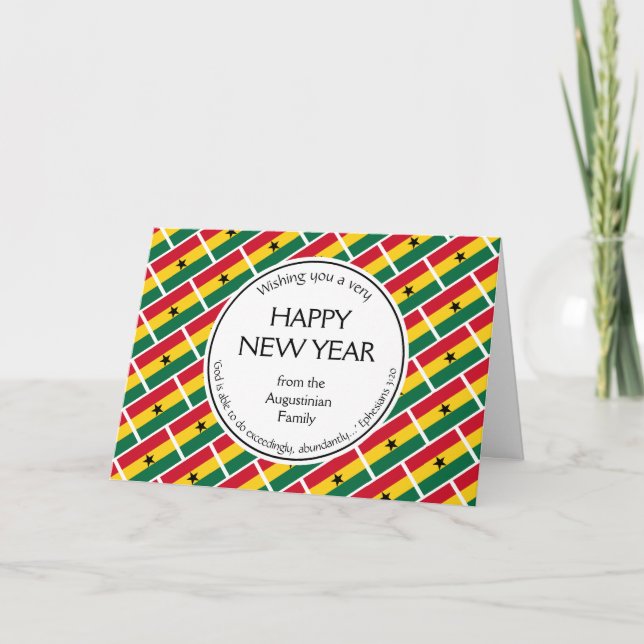 Christian GHANA Happy New Year Holiday Card (Front)