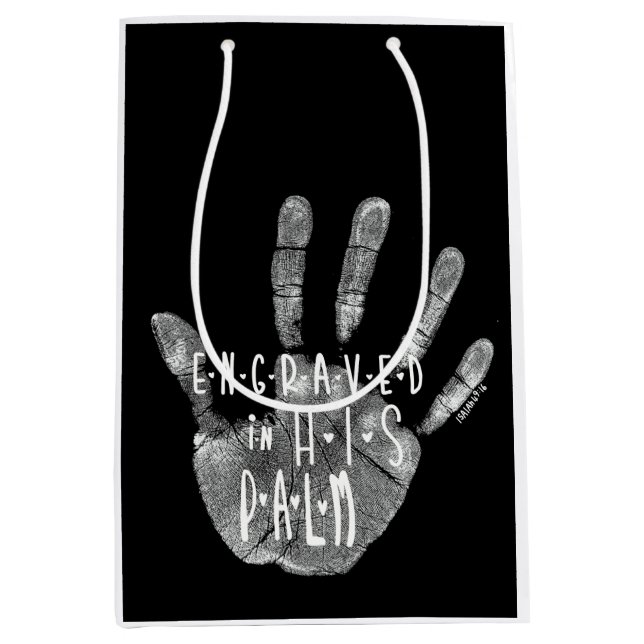 Christian Gift Bag Isaiah 49:16 Engraved (Front)