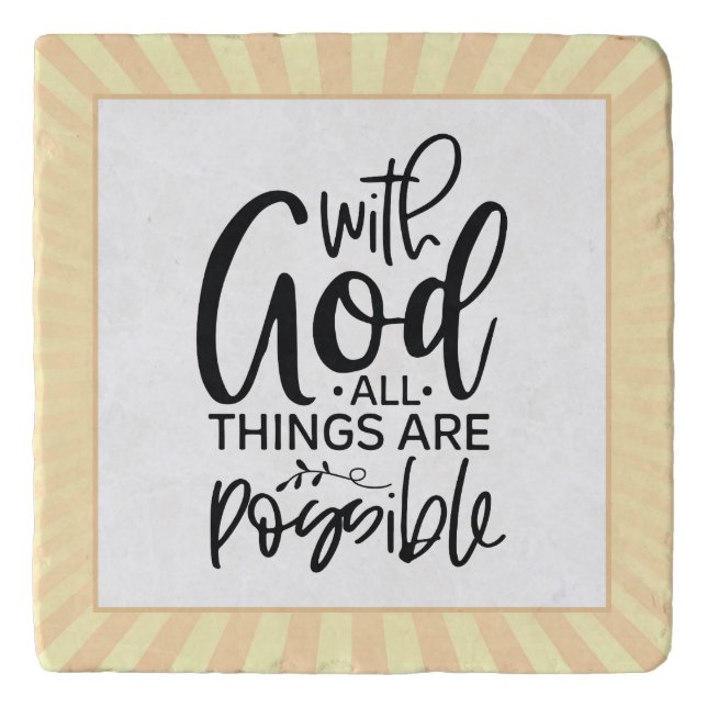 Christian Gift! Faith Based Affirmation  Trivet (Front)